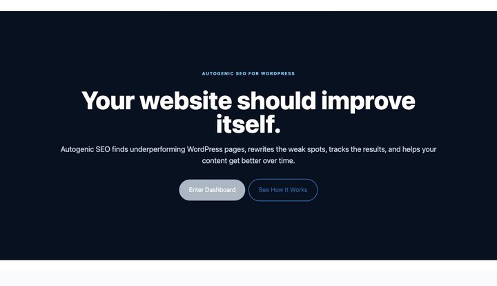 AutoGenic SEO public homepage
