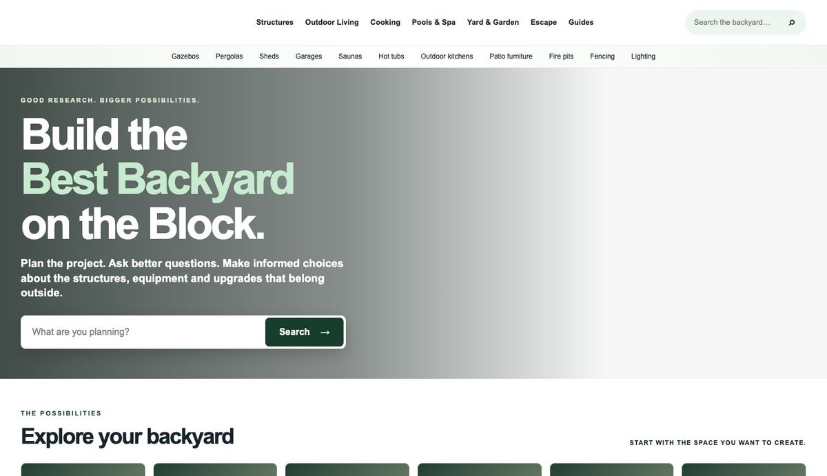 Best Backyard on the Block public homepage