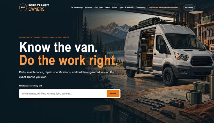Ford Transit Owners public homepage
