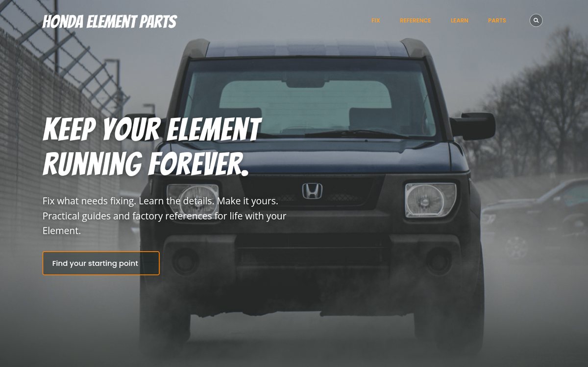 Honda Element Parts public homepage